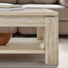 Hollis Travertine Coffee Table - Ornate Home