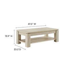 Hollis Travertine Coffee Table - Ornate Home