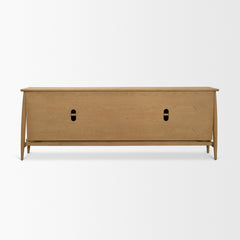 Hollis Warm Brown Wood 4-Door Closed Sideboard - Ornate Home