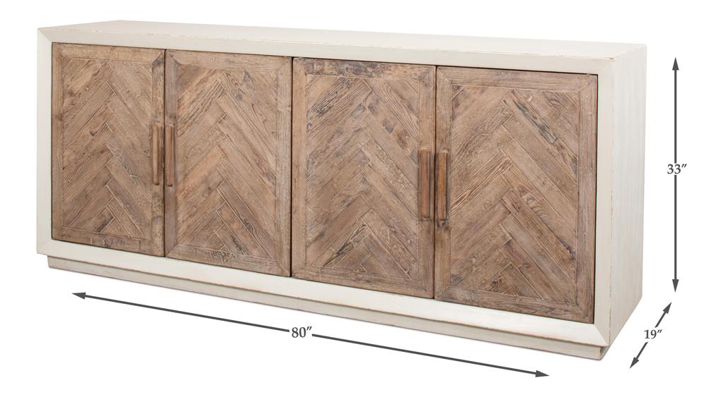 Hollis White 4 Door Sideboard - Ornate Home