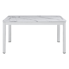 Hollis White/Dark Gray 5-Piece Dining Table Set - Ornate Home