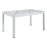 Hollis White/Dark Gray 5-Piece Dining Table Set - Ornate Home