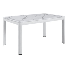 Hollis White/Dark Gray 5-Piece Dining Table Set - Ornate Home