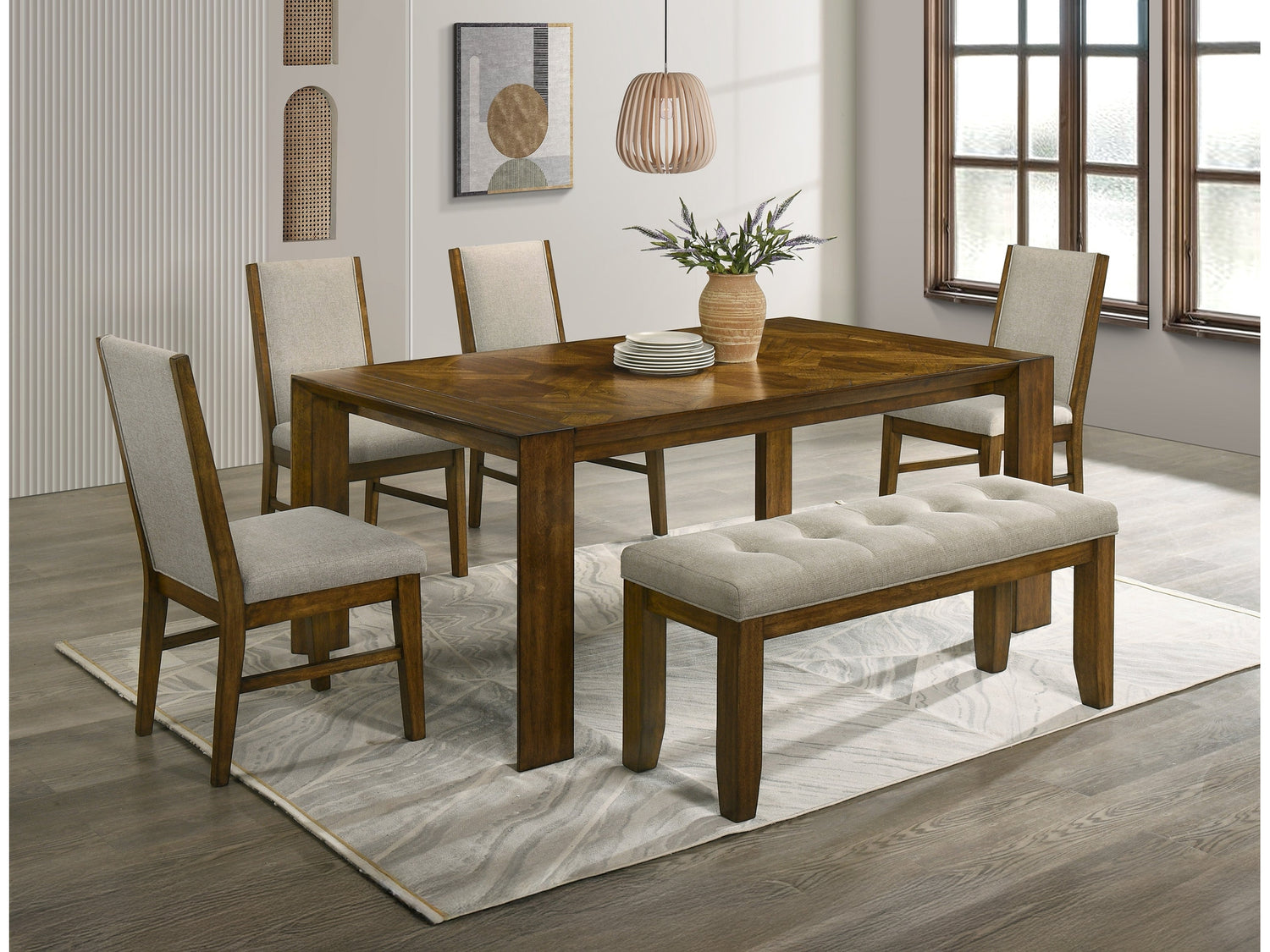 Hollister Brown Dining Table - Ornate Home