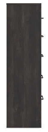 Hollivern Dark Gray Five Drawer Chest (Online Special Price) - Ornate Home