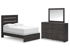 Hollivern Dark Gray Full Panel Bed, Dresser and Mirror (Online Special Price) - Ornate Home