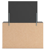 Hollivern Dark Gray Full Panel Bed, Dresser and Mirror - Ornate Home