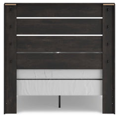 Hollivern Dark Gray Full Panel Bed, Dresser and Mirror - Ornate Home