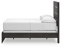 Hollivern Dark Gray Full Panel Bed, Dresser and Mirror - Ornate Home