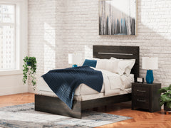 Hollivern Dark Gray Full Panel Bed, Dresser and Mirror - Ornate Home