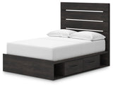 Hollivern Dark Gray Full Panel Youth Bed w/Storage (Online Special Price) - Ornate Home