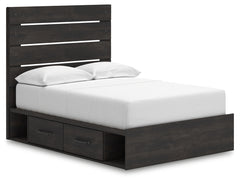 Hollivern Dark Gray Full Panel Youth Bed w/Storage - Ornate Home