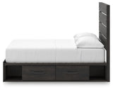 Hollivern Dark Gray Full Panel Youth Bed w/Storage - Ornate Home