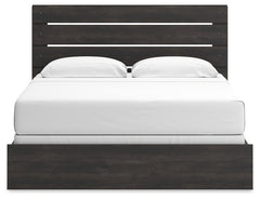 Hollivern Dark Gray King Panel Bed - Ornate Home