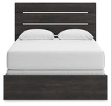 Hollivern Dark Gray Queen Panel Bed, Dresser and Mirror (Online Special Price) - Ornate Home