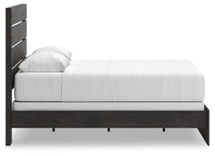 Hollivern Dark Gray Queen Panel Bed, Dresser and Mirror - Ornate Home