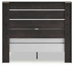 Hollivern Dark Gray Queen Panel Bed, Dresser and Mirror - Ornate Home