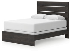 Hollivern Dark Gray Queen Panel Bed, Dresser and Mirror - Ornate Home