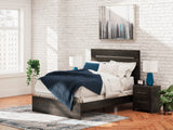 Hollivern Dark Gray Queen Panel Bed - Ornate Home