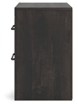 Hollivern Dark Gray Queen Panel Bedroom Set with Dresser, Mirror and Nightstand - Ornate Home