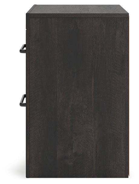 Hollivern Dark Gray Queen Panel Bedroom Set with Dresser, Mirror and Nightstand - Ornate Home