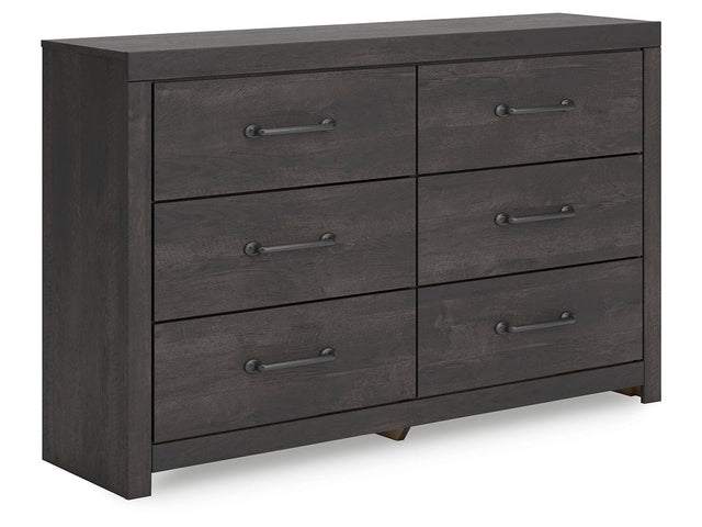 Hollivern Dark Gray Six Drawer Dresser (Online Special Price) - Ornate Home