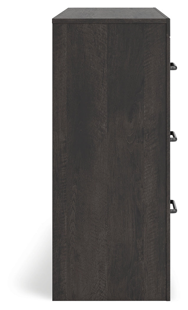 Hollivern Dark Gray Six Drawer Dresser - Ornate Home