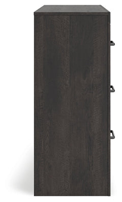 Hollivern Dark Gray Six Drawer Dresser - Ornate Home