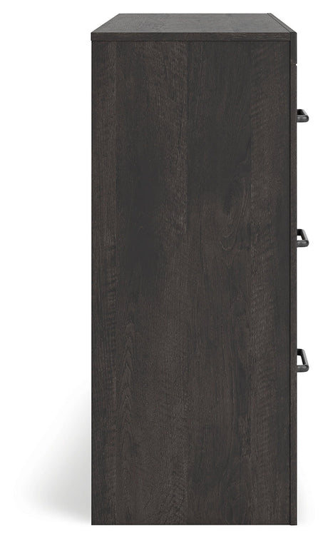 Hollivern Dark Gray Six Drawer Dresser - Ornate Home