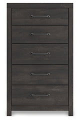 Hollivern Dark Gray Twin Panel Storage Bed, Dresser, Mirror and Chest (Online Special Price) - Ornate Home