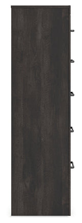 Hollivern Dark Gray Twin Panel Storage Bed, Dresser, Mirror and Chest (Online Special Price) - Ornate Home