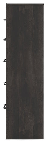 Hollivern Dark Gray Twin Panel Storage Bed, Dresser, Mirror and Chest (Online Special Price) - Ornate Home