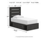 Hollivern Dark Gray Twin Panel Storage Bed, Dresser, Mirror and Chest (Online Special Price) - Ornate Home