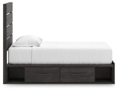 Hollivern Dark Gray Twin Panel Storage Bed, Dresser, Mirror and Chest - Ornate Home