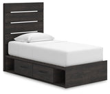 Hollivern Dark Gray Twin Panel Storage Youth Bed (Online Special Price) - Ornate Home