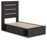Hollivern Dark Gray Twin Panel Storage Youth Bed (Online Special Price) - Ornate Home