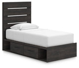 Hollivern Dark Gray Twin Panel Youth Bed w/Storage (Online Special Price) - Ornate Home