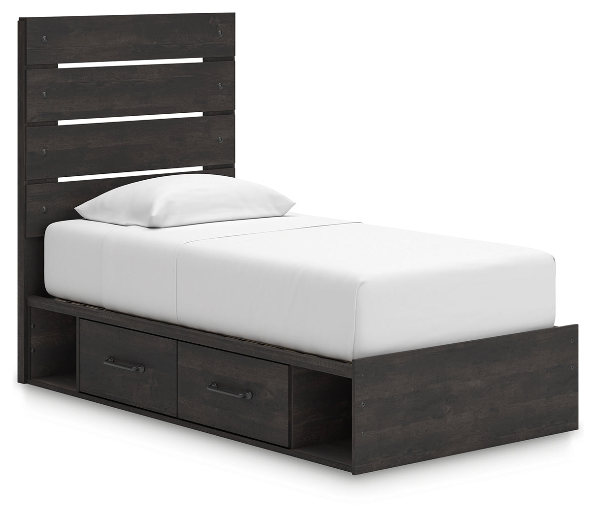 Hollivern Dark Gray Twin Panel Youth Bed w/Storage (Online Special Price) - Ornate Home