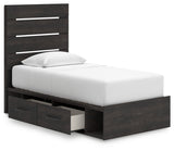 Hollivern Dark Gray Twin Panel Youth Bed w/Storage (Online Special Price) - Ornate Home
