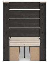 Hollivern Dark Gray Twin Panel Youth Bed w/Storage (Online Special Price) - Ornate Home