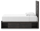 Hollivern Dark Gray Twin Panel Youth Bed w/Storage (Online Special Price) - Ornate Home