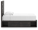 Hollivern Dark Gray Twin Panel Youth Bed w/Storage (Online Special Price) - Ornate Home