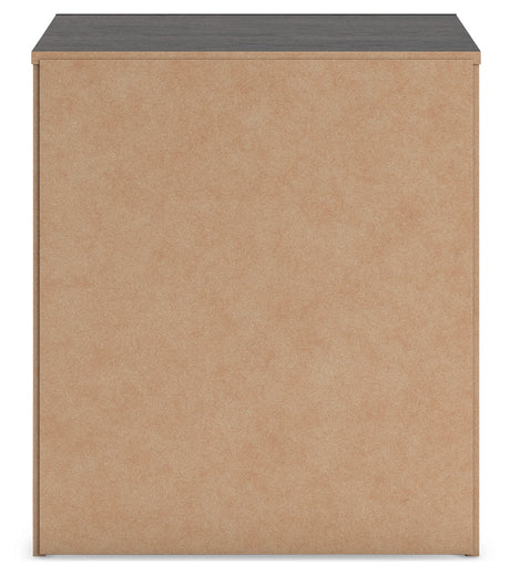 Hollivern Dark Gray Two Drawer Nightstand - Ornate Home