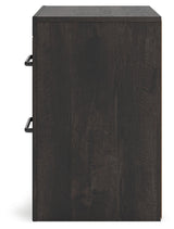 Hollivern Dark Gray Two Drawer Nightstand - Ornate Home