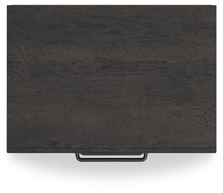 Hollivern Dark Gray Two Drawer Nightstand - Ornate Home