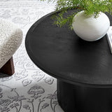 Holloway Black 30" Round Wood Coffee Table - Ornate Home
