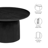 Holloway Black 30" Round Wood Coffee Table - Ornate Home