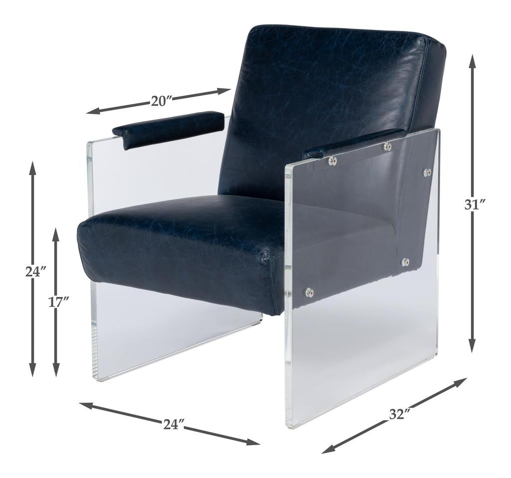 Holloway Blue Armchair - Ornate Home