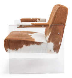 Holloway Brown Cowhide Armchair - Ornate Home