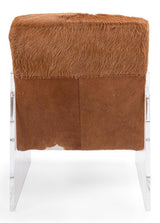Holloway Brown Cowhide Armchair - Ornate Home